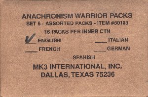 Anachronism Set 6 Warrior Packs 16ct Booster Box