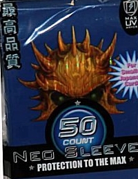 Max Protection Yugioh Size Blue Skull Yellow Wave 50ct Sleeves Pack