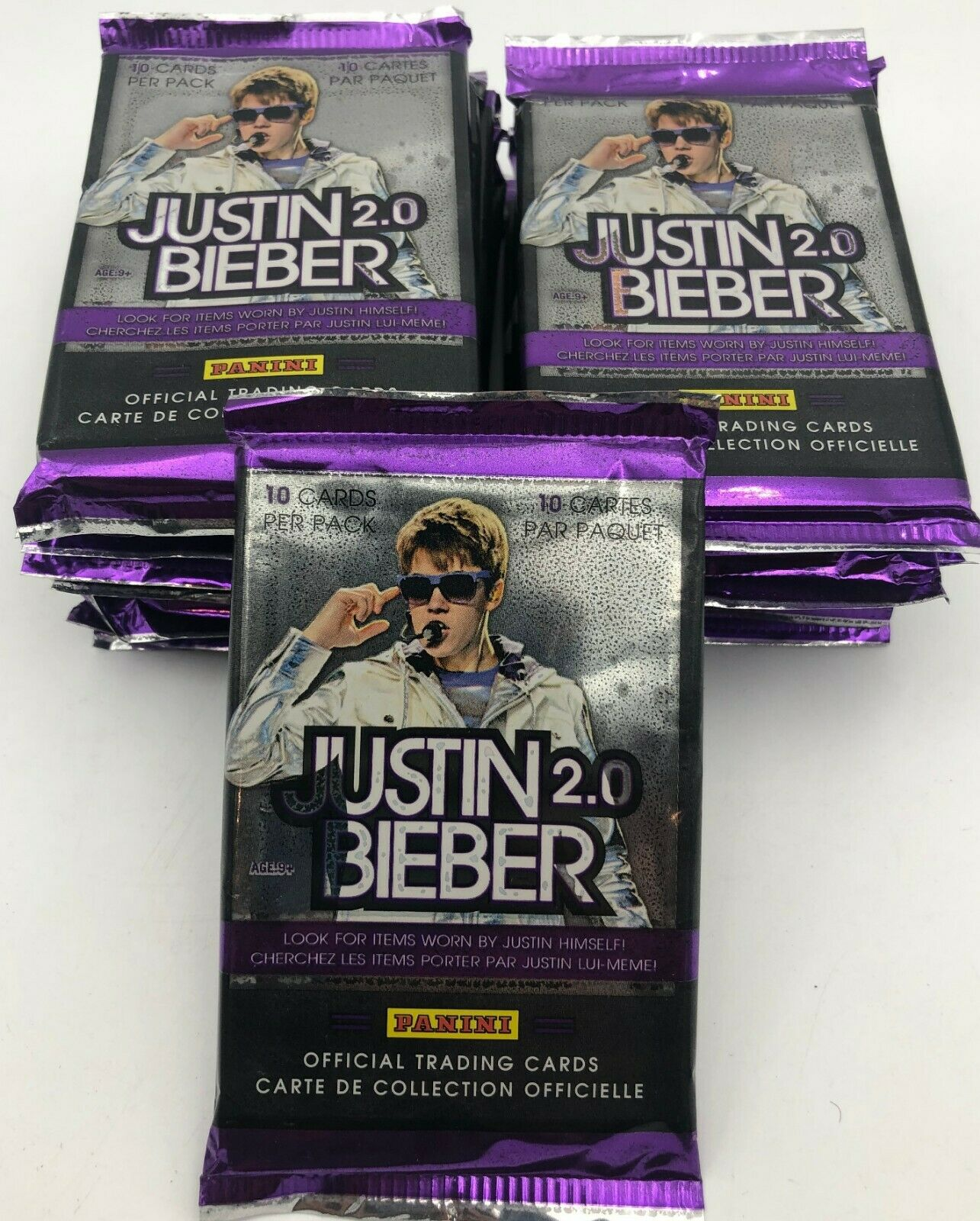 Panini Justin Bieber 2.0 Lot of 24 Loose Packs