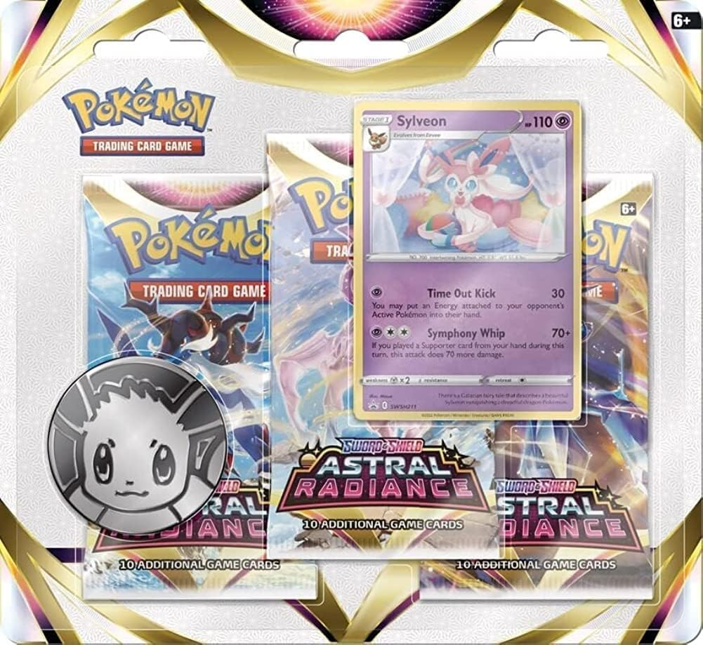 Pokemon Astral Radiance 3-Pack Blister Syveon Pack