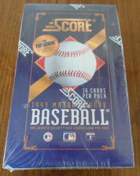Score 1993 Major League Baseball Trading Card Box