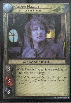 LOTR Farmer Maggot Hobbit of the Marish OP93 Foil Card