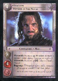LOTR Large Aragorn Defender of Free Peoples Promo Card