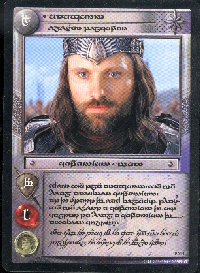 LOTR Large Aragorn Elvish Promo Card