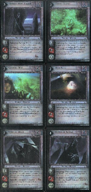 LOTR Wraith Collection 6 Foil Card Set