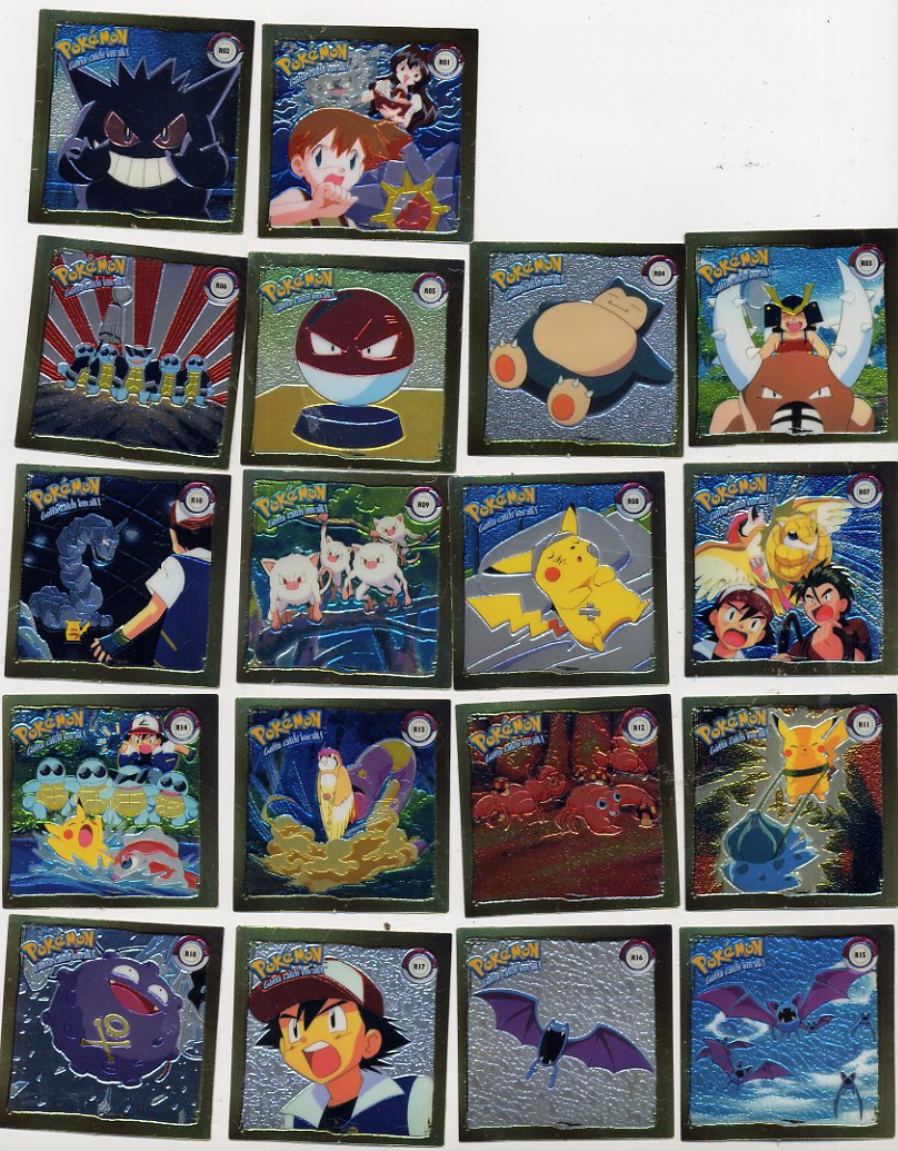 Pokemon Artbox Gold Sticker Insert Set of all 18