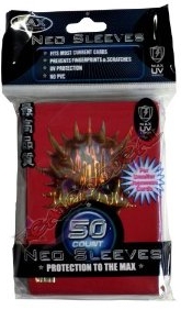 Max Protection Yugioh Size Red Skull Silver Wave 50ct Sleeves Pack