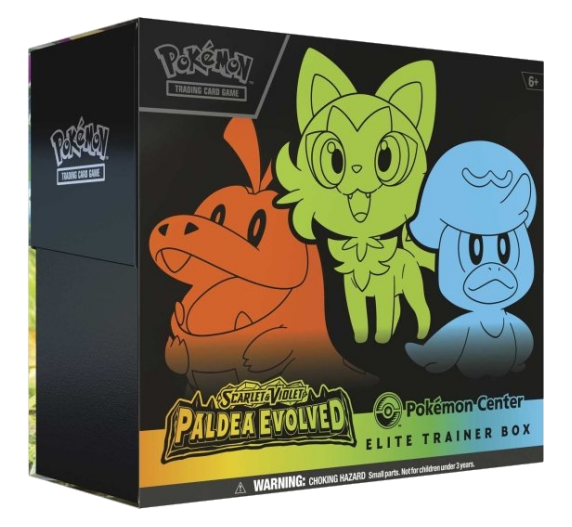 Pokemon Scarlet & Violet: Paldea Evolved Elite Trainer Box (  Sprigatito, Fuecoco, Quaxly )