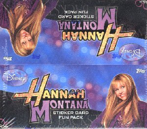 Hannah Montana Sticker Trading Cards Box