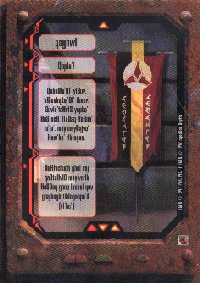 Star Trek Fajo Collection Qapla Klingon Card